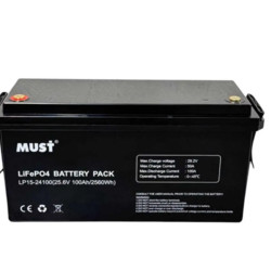 MUST Аккумулятор LiFePO4 25.6V 100Ah (BMS 60/100А - 2560Wh)
