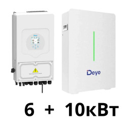 інвертор Deye SUN-6K-SG03LP1-EU + Акумуляторна батарея Deye RW-F10.6